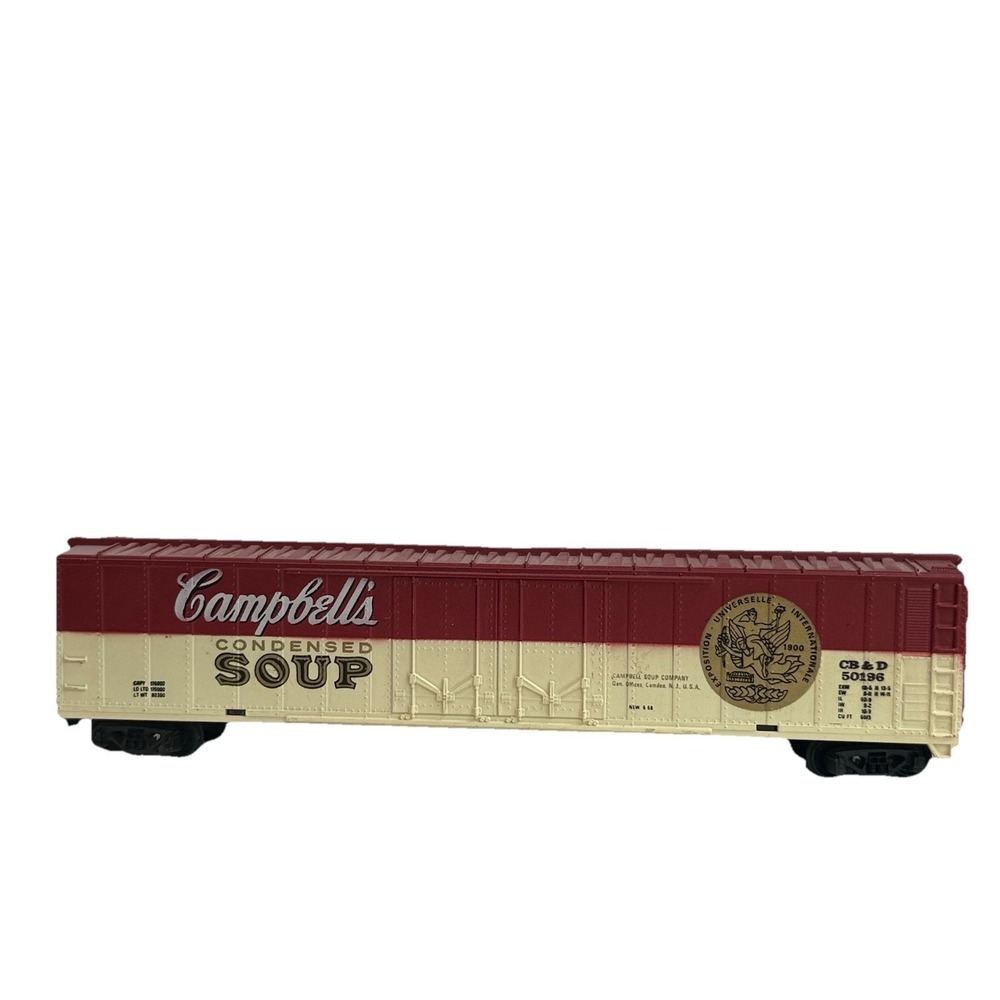 VTG Tyco Ho Scale Campbells Soup double Door Boxcar #50196 train Car 8.5"